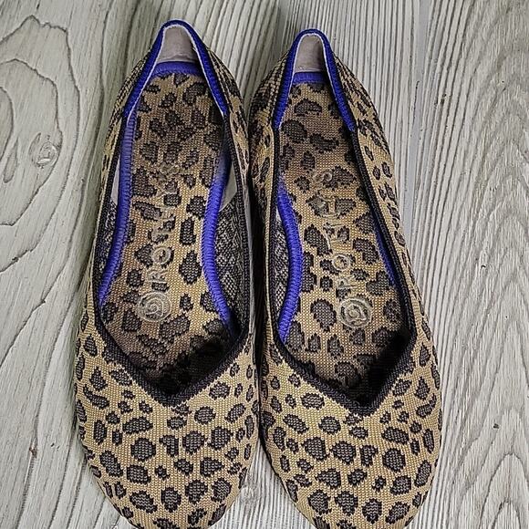 Rothy's Knit Leopard Print Flats Womens Size 5 - Picture 13 of 13